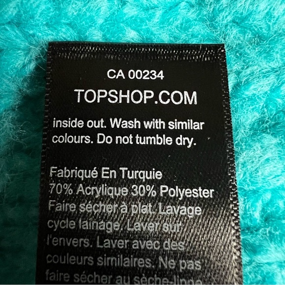 TOPSHOP Turquoise Roll Neck Sweater 8-10 - Picture 9 of 10